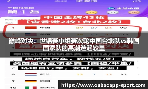 巅峰对决：世锦赛小组赛次轮中国台北队vs韩国国家队的高潮迭起较量